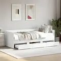 vidaXL Tagesbett mit Schubladen ohne Matratze Weiß 100x200 cm