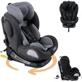 FableKids Kindersitz Noble R129, mit ISOFIX, von 40-150 cm, 0-36kg, grau, für 0-12 Jahre