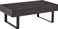 HOMCOM Couchtisch Beistelltisch Sofatisch Fernsehtisch Kaffeetisch Wohnzimmertisch mit Schublade Regale stabiles Stahlgestell einfacher Aufbau modern Holz Spanplatte Metall Dunkelgrau 110x60x40 cm