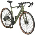 Prophete Graveler 1.0 Gravel E-Bike Diamant 28 Zoll - 360 Wh - Integrierter Akku - Heckmotor AEG - 10-Gang Kettenschaltung - HDY. Scheibenbremse - Grün