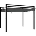 vidaXL Gartenpavillon mit Ausziehbarem Dach Anthrazit 3x3 m Aluminium