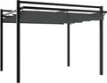 vidaXL Gartenpavillon mit Ausziehbarem Dach Anthrazit 3x3 m Aluminium