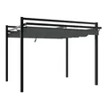 vidaXL Partyzelt Gartenpavillon mit Ausziehbarem Dach Anthrazit 3x3 m Aluminium