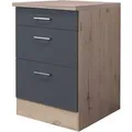 Flex-Well Exclusiv Küchen-Auszugsunterschrank Morena 60cm Basaltgrau  - San Remo