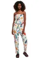 Urban Classics Damen Ladies Viscose Bandeau Jumpsuit whitesandfruity, XS