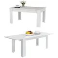 Dmora - Ausziehbarer Esstisch Dkouamé, Ausziehbare Konsole Bis Zu 12 Sitzplätze, Ausziehbare Konsole 100 % Made In Italy, Cm 160/210x90h75, Glänzend Weiß