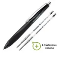 Schneider Kugelschreiber HAPTIFY weichschreibend M schwarz + 2x Mine 775 schwarz