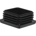Lamellenstopfen 40x40mm, Rohrstopfen quadratisch, Wandstärke 3-5mm schwarz