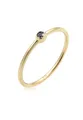 Verlobungsring "Solitär Schwarzer Diamant (0.03 ct) 375er Gelbgold" Gold + schwarz 0.03 ct P1 = bei 10-facher Vergrößerung erkennbare Einschlüsse 56 mm - 0.03 ct P1 = bei 10-facher Vergrößerung erkennbare Einschlüsse