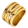 Heideman Ring Damen Serpi goldfarbend aus Edelstahl goldfarbend matt Damenring für Frauen Damenring für Frauen ohne Stein