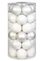 Inge Glas Weihnachtskugeln | Schöne Christbaumkugeln aus Glas | 30 Kugen in Dose | Christbaumschmuck Weihnachtsbaumschmuck Weihnachtsbaumkugeln (Just White | Glanz/matt)