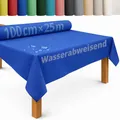 DecoHomeTextil Tischdecke Rolle Tischdeckenrolle Vliesstoff Vlies Blau 1 x 25 m 80g/m² abwaschbar wasserabweisend