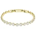 Swarovski Angelic Armband, Rundschliff, Weiß, Goldlegierungsschicht