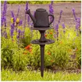 Antikas Gartenpflege-Set Schlauchführung, Gusseisen, Giesskanne, Braun, Gartenschlauch braun