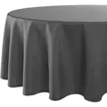 Delindo Lifestyle Tischdecke WIEN (1-tlg), Fleckabweisend, pflegeleicht, 180 g/m2 grau rund | Ø 140 cm