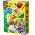 SES Creative 14818 – Steine Bemalen Set, Inklusive Farben und Pinsel (US IMPORT)