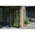 HALLS Gewächshaus "Qube Lean-to 2", 0,8 m², schwarz, 3 mm Sicherheitsglas