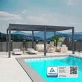 Deluxe Plus Pavillon Terrassenüberdachung Aluminium 4 x 6 M anthrazit
