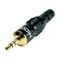 HICON 3,5mm Stereo-Klinkenstecker Vollmetallgehäuse Kontakte vergoldet
