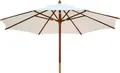 Gartenschirm Sunshine 300 cm naturweiß Mittelmastschirm als hochwertiger Sonnenschirm rund für Terrasse