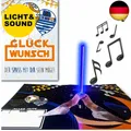 bentino PopUp Musikkarte Lichtschwert, MEGA Überraschungseffekt, Grusskarte mit 