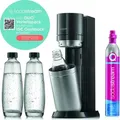 SodaStream Wassersprudler DUO titan Vorteilspack inkl. 3 Flaschen und Quick Connect Zylinder - Schwarz/Silber