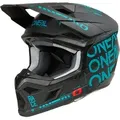 Oneal 3SRS Static Motocross Helm, schwarz-blau, Größe L für Männer