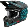 ONeal 3SRS Static, Motocrosshelm - Matt Schwarz/Türkis - L