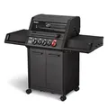 Enders® Gasgrill MONROE PRO 3 SIK TURBO SHADOW, 3-Edelstahlbrenner, Seitenkocher, Infrarot-Backburner, Sichtfenster, HEAT RANGE™, SWITCH GRID™, 800 °C TURBO ZONE™, SIMPLE CLEAN™, #8381