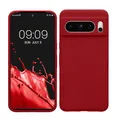 kwmobile Handyhülle für Google Pixel 8 Pro Hülle, für Pixel 8 Pro Case - Hülle Silikon - kabelloses Laden - Rhabarber Rot