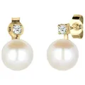 Elli DIAMONDS Perle Elegant Diamant (0.06 ct.) 585 Gelbgold OneSize Damen 