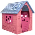 Dohany Spielhaus Pink Kinderspielhaus Gartenhaus Kunststoff Indoor Outdoor ab 2 Jahren