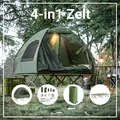 SoBuy 7in1 Feldbett mit Zelt Outdoor Campingbett wasserdicht Grün OGS32-GR