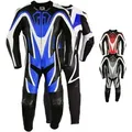 German Wear Motorradkombi GW410K Einteiler Motorradkombi Lederkombi blau 56/2XL