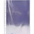 Exacompta 10x 10 Prospekthüllen gelocht glattem PVC 80μ A4 hoch Kristall 3195E