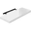 Woltu Wandregal, 1-tlg., Volato freischwebend Schweberegal Holz Board Weiß weiß 80 cm x 3.8 cm x 23 cm