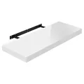 WOLTU Wandregal Volato Wandboard freischwebend hochglänzend weiß Schweberegal CD DVD Regal Bücherregal Holz Board 80x22,9x3,8cm RG9480ws
