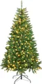 Rebecca Mobili Weihnachtsbaum 210 cm mit 400 LED-Lichtern aus PVC, grün