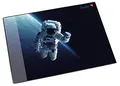 Läufer 46659 Schreibtischunterlage Astronaut, 53x40 cm, rutschfeste Schreibunterlage für Kinder, Zubehör für Kinderschreibtisch, mit transparenter Seitentasche
