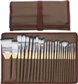 Artecho Pinselset Acrylfarben, 24x Pinsel Set für Aquarell, Öl, Steinmalerei