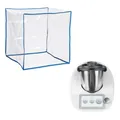 kwmobile TPU Hülle transparent kompatibel mit Thermomix TM5 / TM6 - Küchenmaschine Staubschutz Abdeckhaube - Staubhaube in Transparent Hellblau
