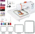 PooLin EOC06 Stickmaschine mit 7" Touchscreen – Digitale Embroidery Maschine mit Mustern & Schriftarten – Personalisierung für Kleidung & Textilien