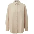 QS Langarmbluse beige|braun 34