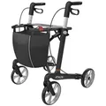 Rehasense Rollator ATHLON SL Carbon Ultralight Rollator - 55 cm Schwarz Soft Wheels