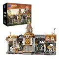 puremind PANTASY Steampunk Bahnhof Bausatz – Retro-futuristisches Modellbau-Set für Erwachsene und Jugendliche, Kreativer Deko-Bausatz mit Zugstation-Komponenten