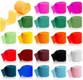 Krepppapier24 Rollen Bunt Kreppb?nder4.5CM*10M Regenbogen KrepppapierBastelkr...