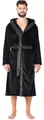Ladeheid Bademantel Herren Bademantel lang mit Gürtel LA40-221, lang, Polyester, Taschen