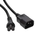1m IEC Stecker C14 Zu Kleeblatt Stecker C5 Konverter Adapter Stromkabel [006966]