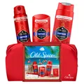 Old Spice Geschenkset Kulturtasche Captain (Spray, Stick, SG) Set aus Deo und Duschgel