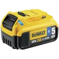 DeWALT Ersatz-Akku DCB184B-XJ - Bluetooth-Akku 18 V / 5 Ah Li-Ion XR - robuster Schiebe-Akku für jeden Baustellen-Einsatz - Schwarz/Gelb